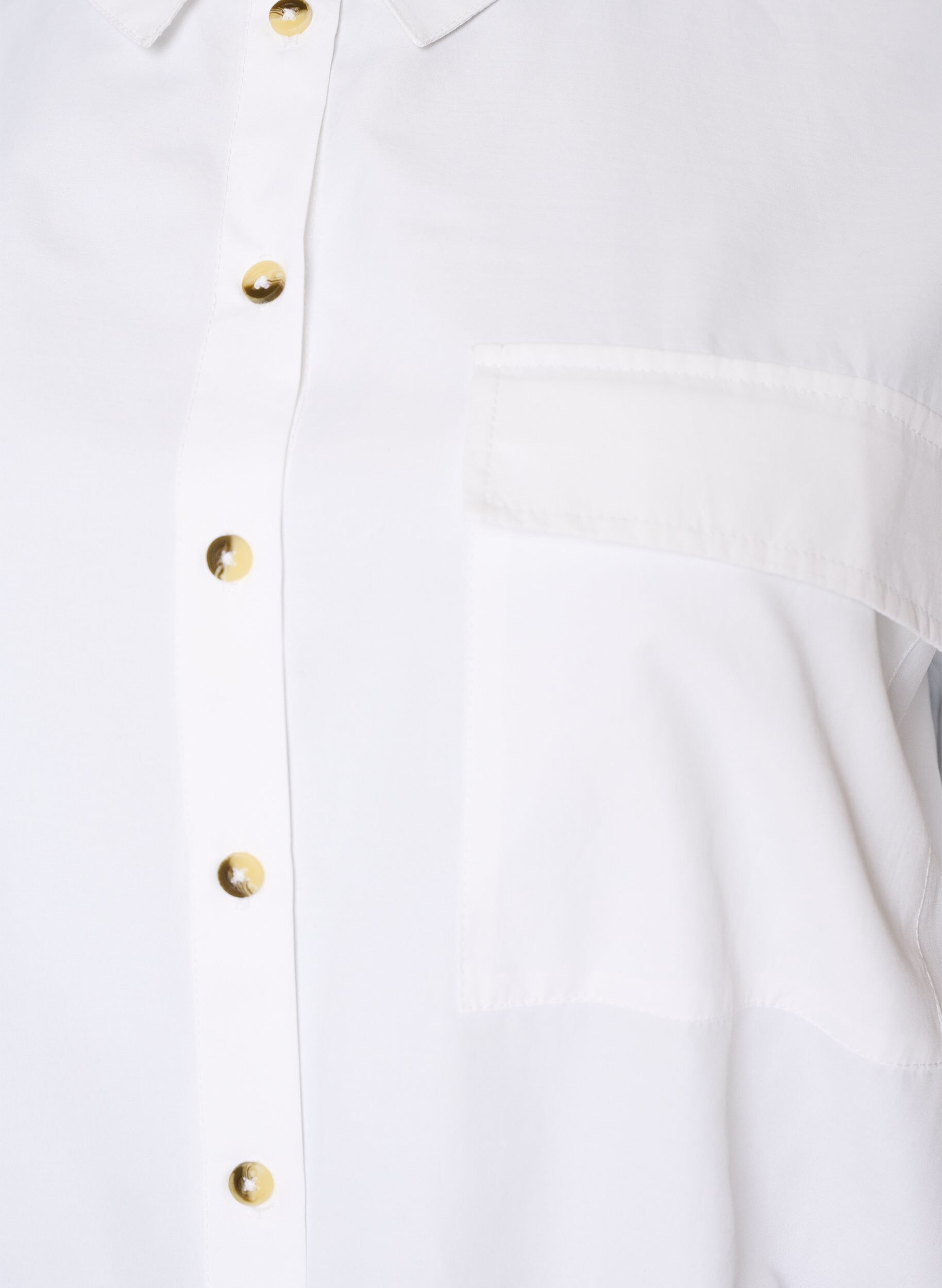 ZizziShirt met borstzak en ballonvorm, Wit, Packshot image number 2