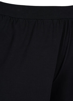 Losse pyjama short in katoenmix, Black, Packshot image number 2