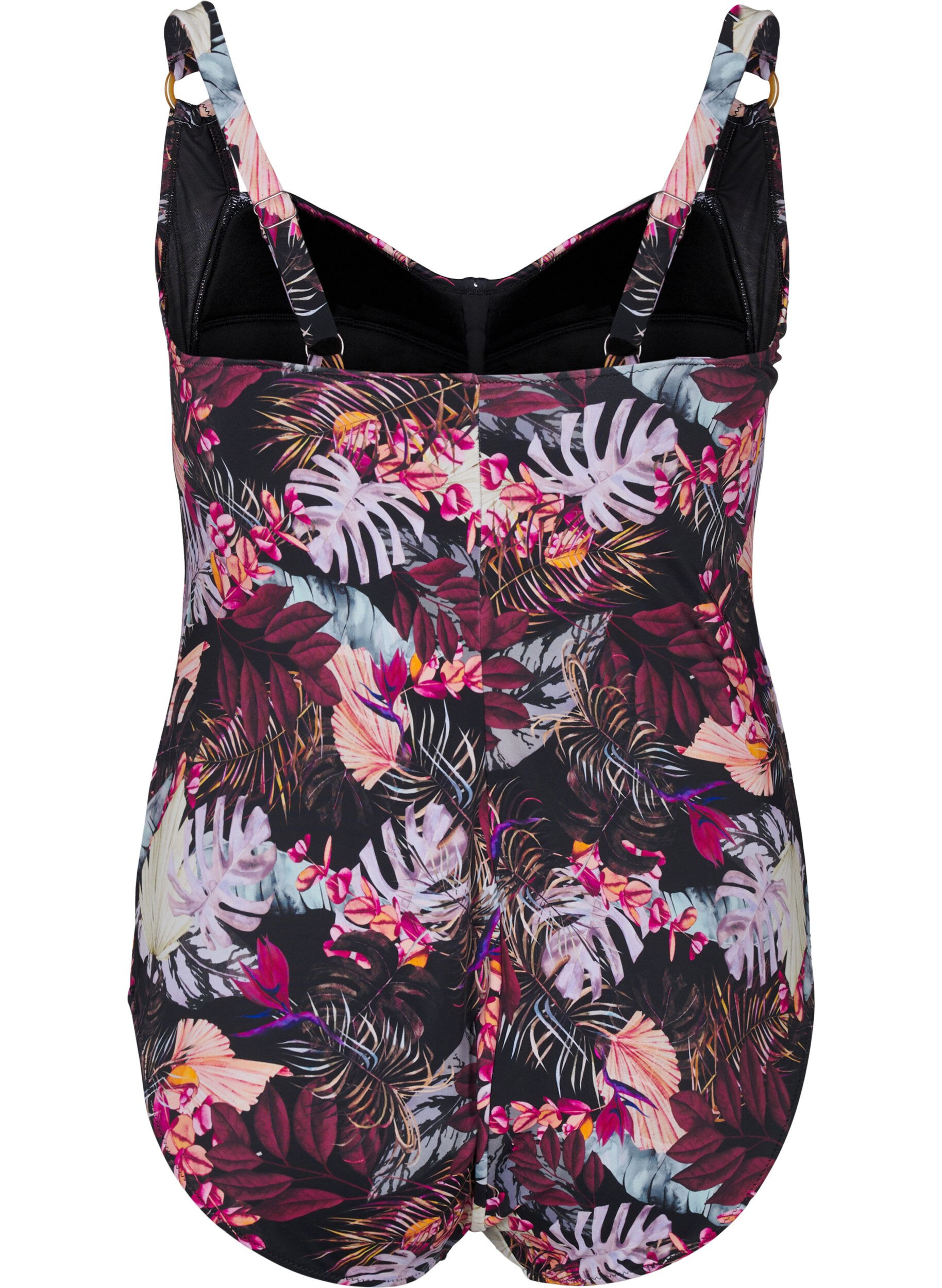 Zizzi Maillot de bain rembourr&eacute; avec imprim&eacute;, Bordeaux, Packshot image number 1