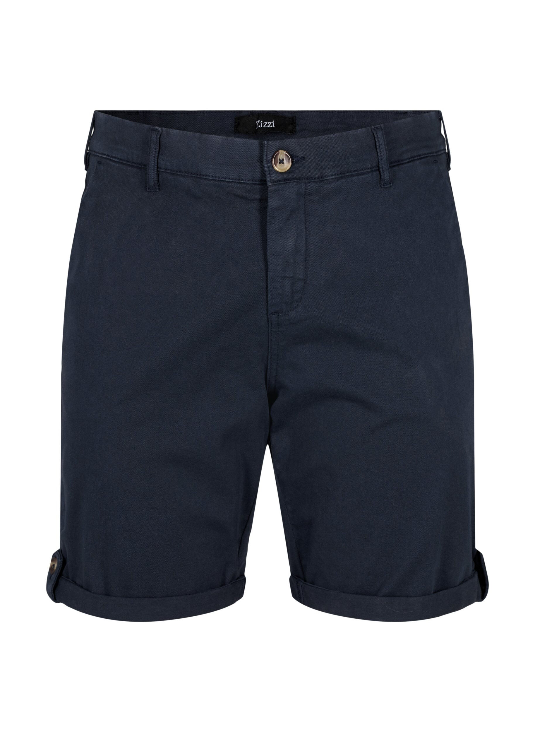 Zizzi Short chino &agrave; poches, Navy Blazer, Packshot image number 0