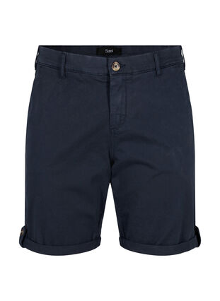 Korte chino broek met zakken, Navy Blazer, Packshot image number 0
