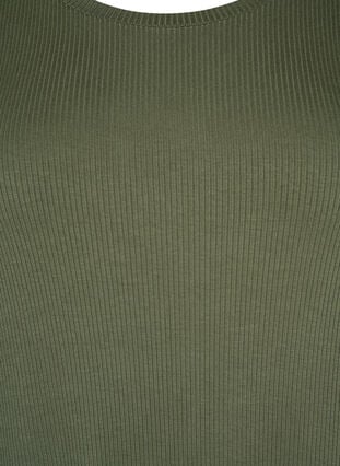 Robe à manches courtes en viscose côtelée de qualité, Thyme, Packshot image number 2