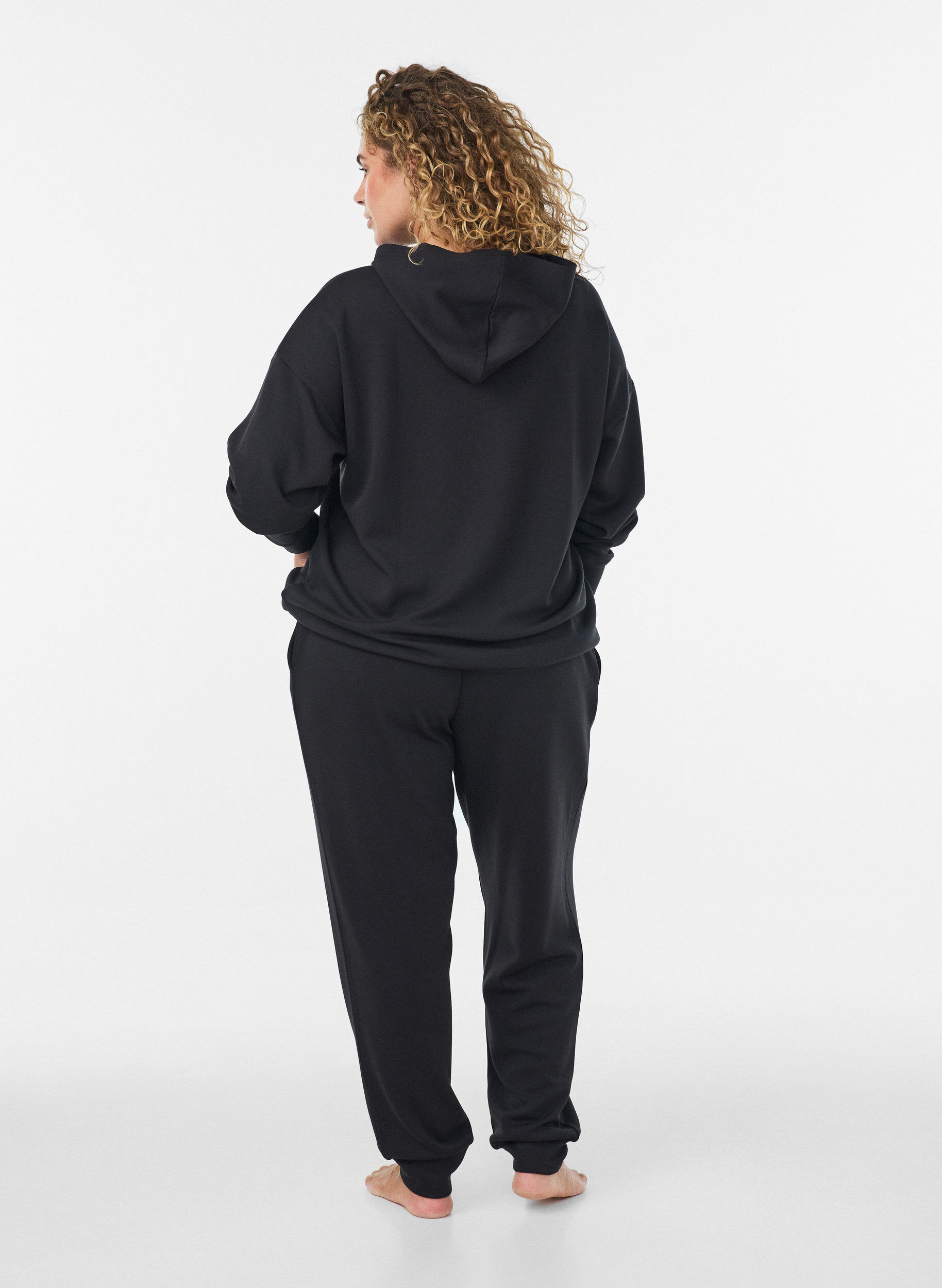 ZizziSweat &agrave; capuche en jersey, Noir, Model image number 2
