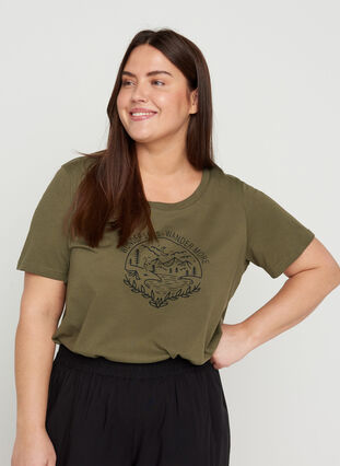 T-Shirt imprimé, Ivy Green WONDER, Model image number 0