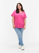 T-shirt en coton avec texte imprim&eacute;, Shocking Pink W. LOS, Model image number 2