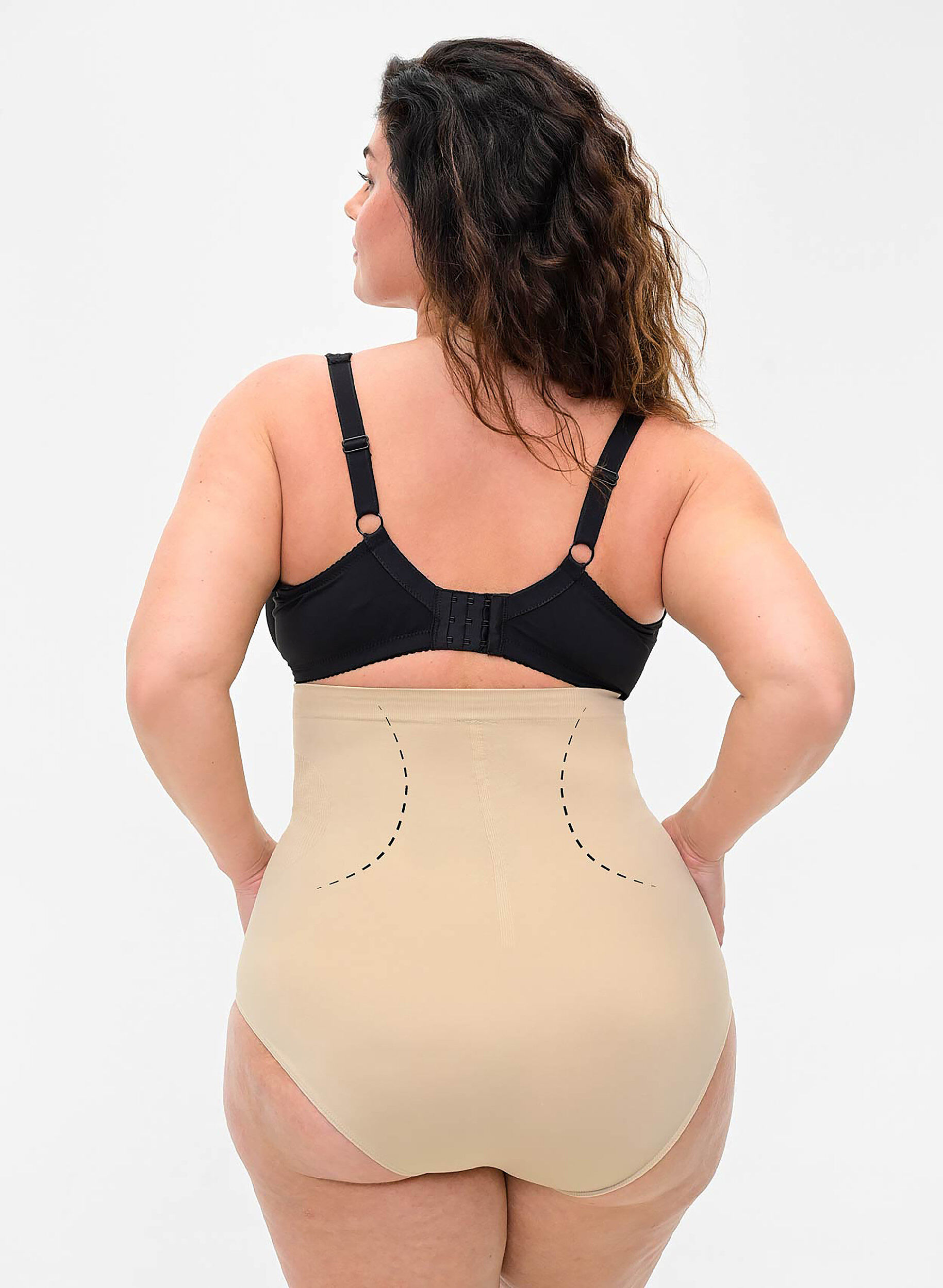 ZizziHigh waisted shapewear ondergoed, Beige, Model image number 1