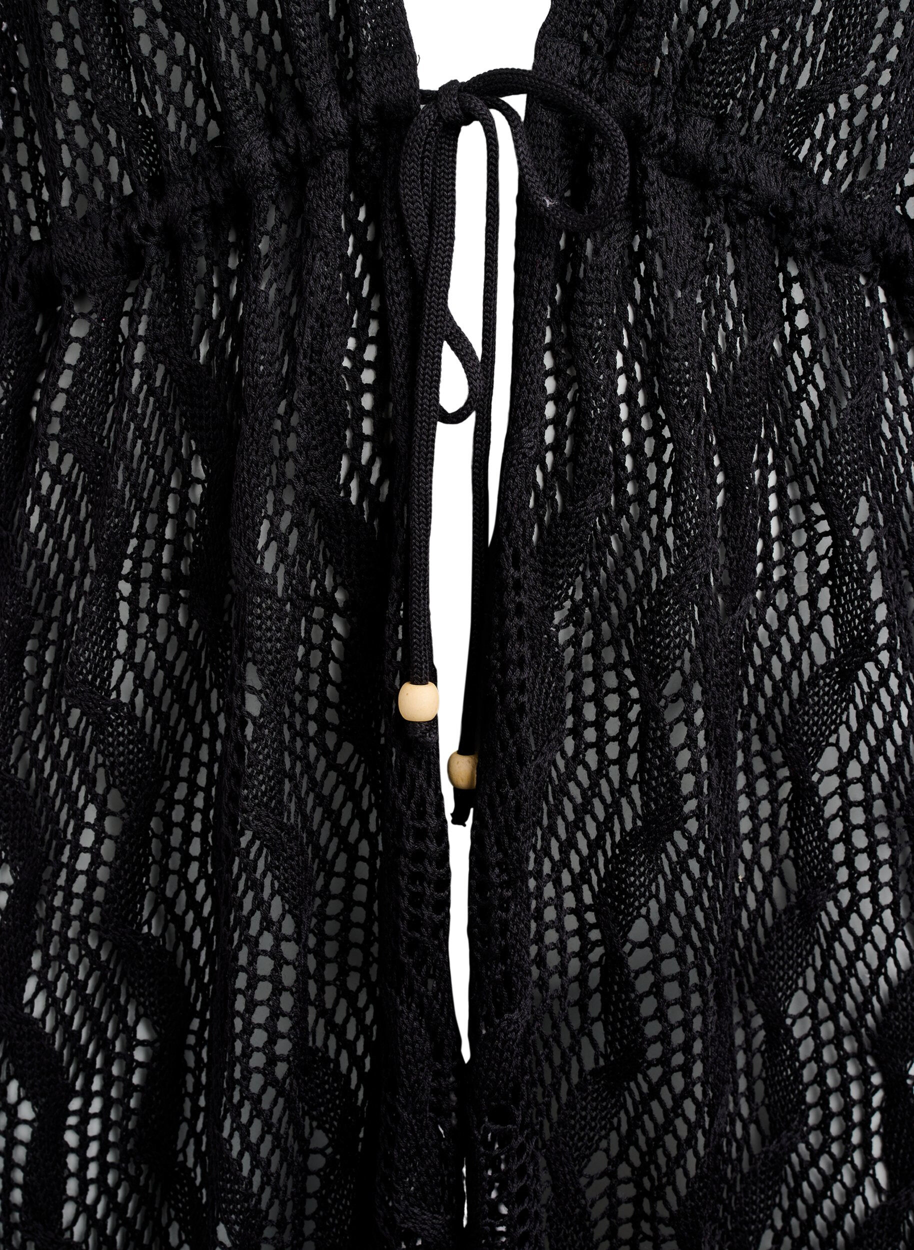 Zizzi Kimono de plage avec ceinture &agrave; n&oelig;ud, Noir, Packshot image number 2