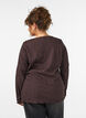 Jersey blouse met een golvende textuur, Bruin, Model image number 2