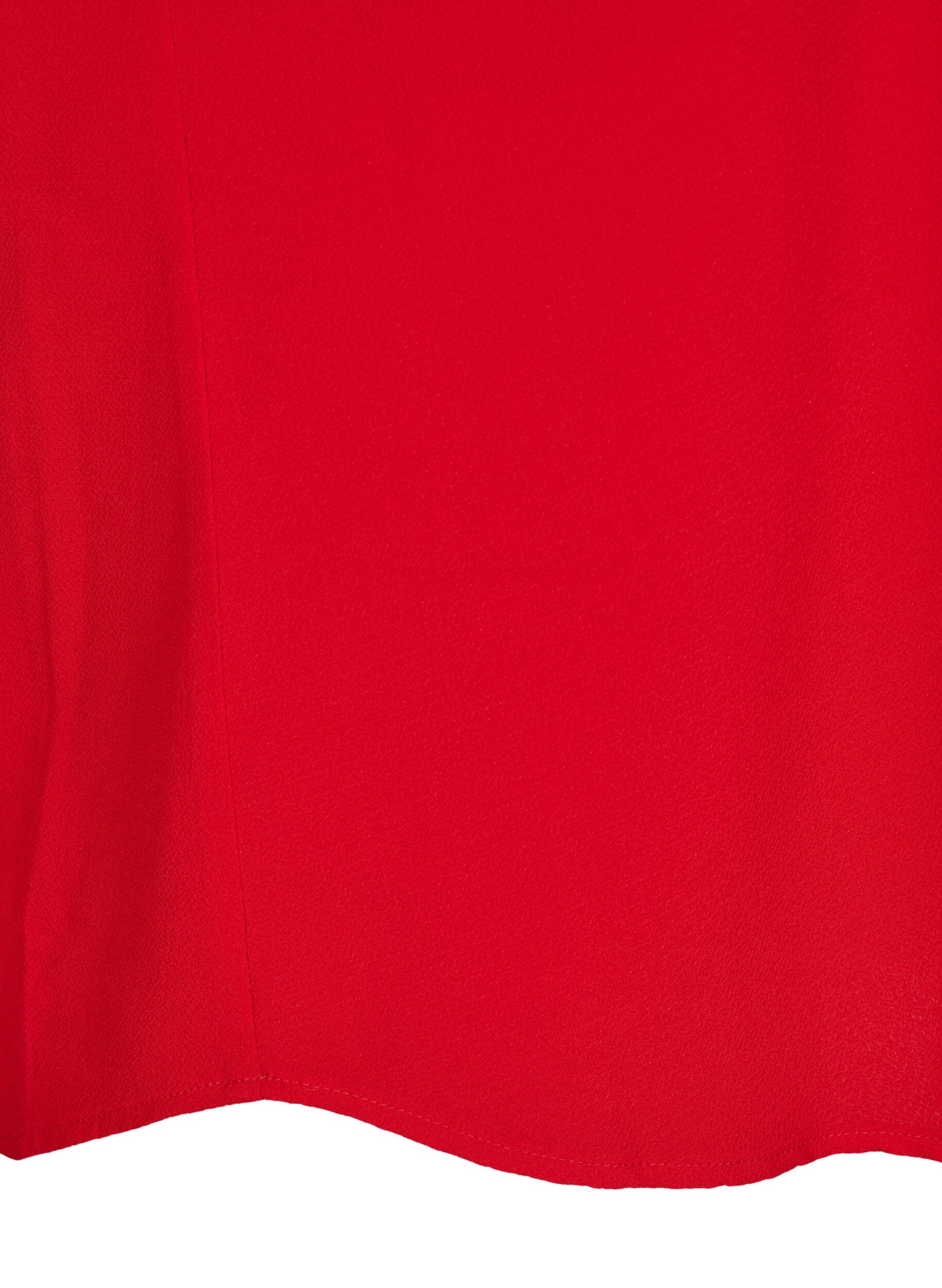 ZizziBlouse met korte mouwen en een ronde halslijn, Rood, Packshot image number 3