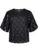 Blouse met harlekijnpatroon, Black, Packshot image number 0