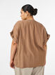 Viscose blouse met knoopjes en textuur, Bruin, Model image number 2