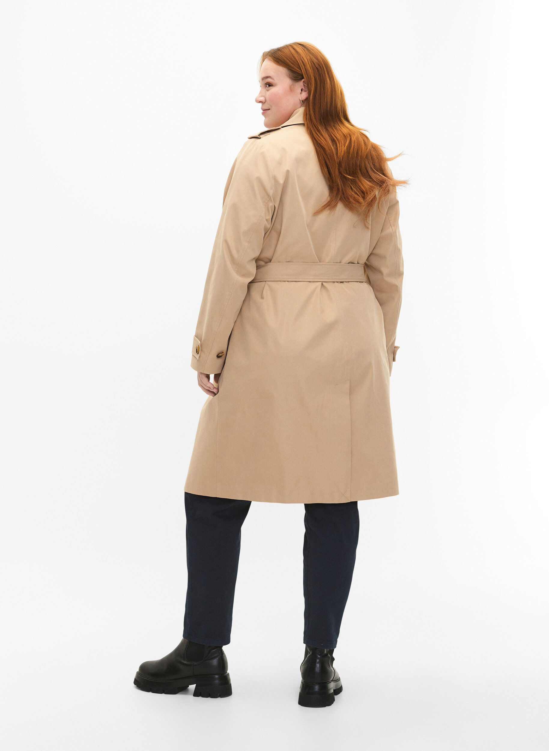 ZizziTrenchcoat met zakken en riem, Nomad, Model image number 1