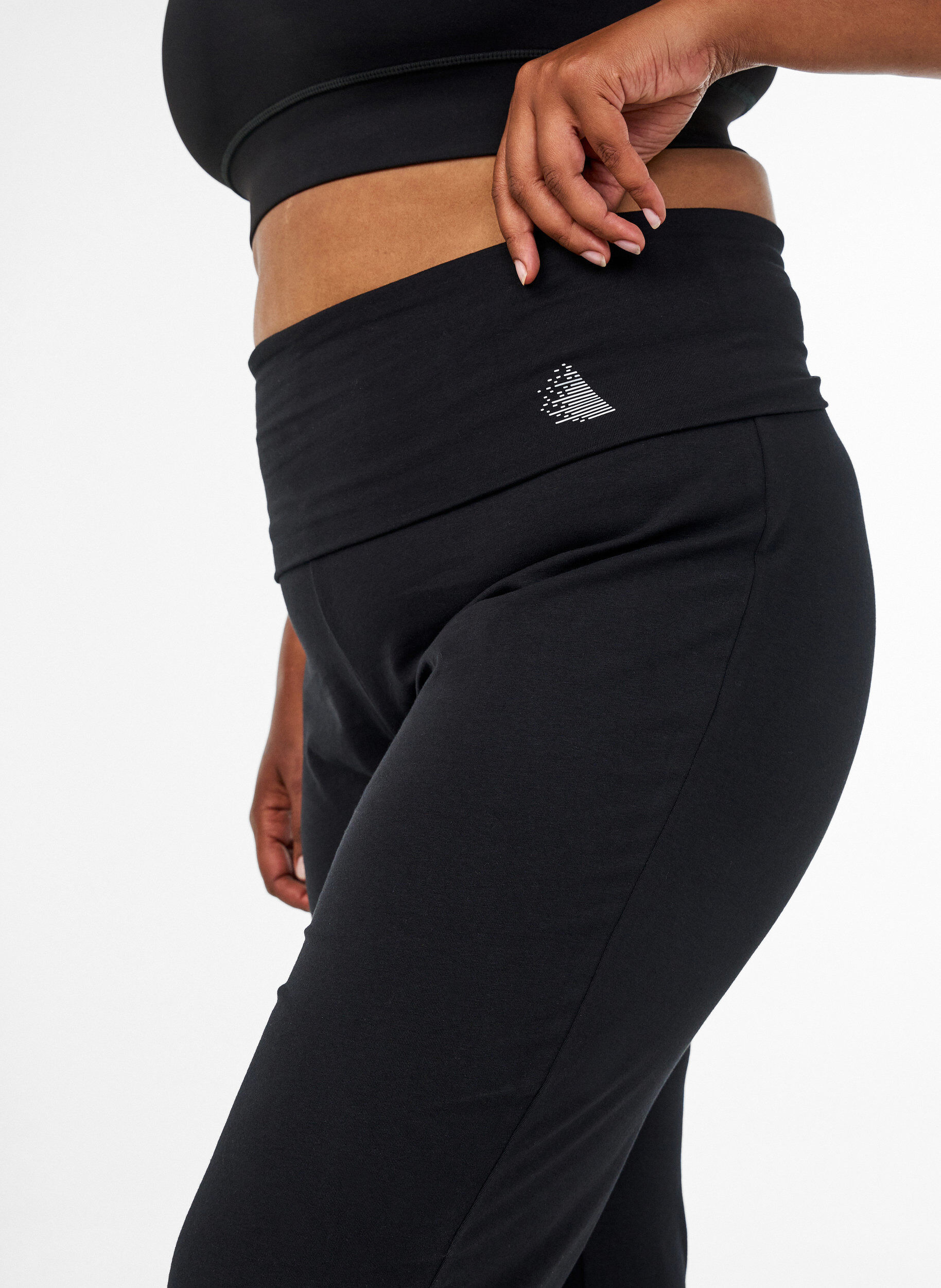 ZizziSportbroek in katoen, Zwart, Model image number 4