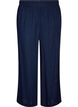 Pantalon large en lin et viscose, Bleu, Packshot image number 0