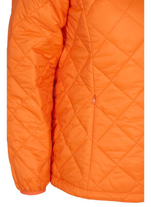 Gewatteerd lichtgewicht jack met rits en zakken, Mandarin Orange, Packshot image number 3