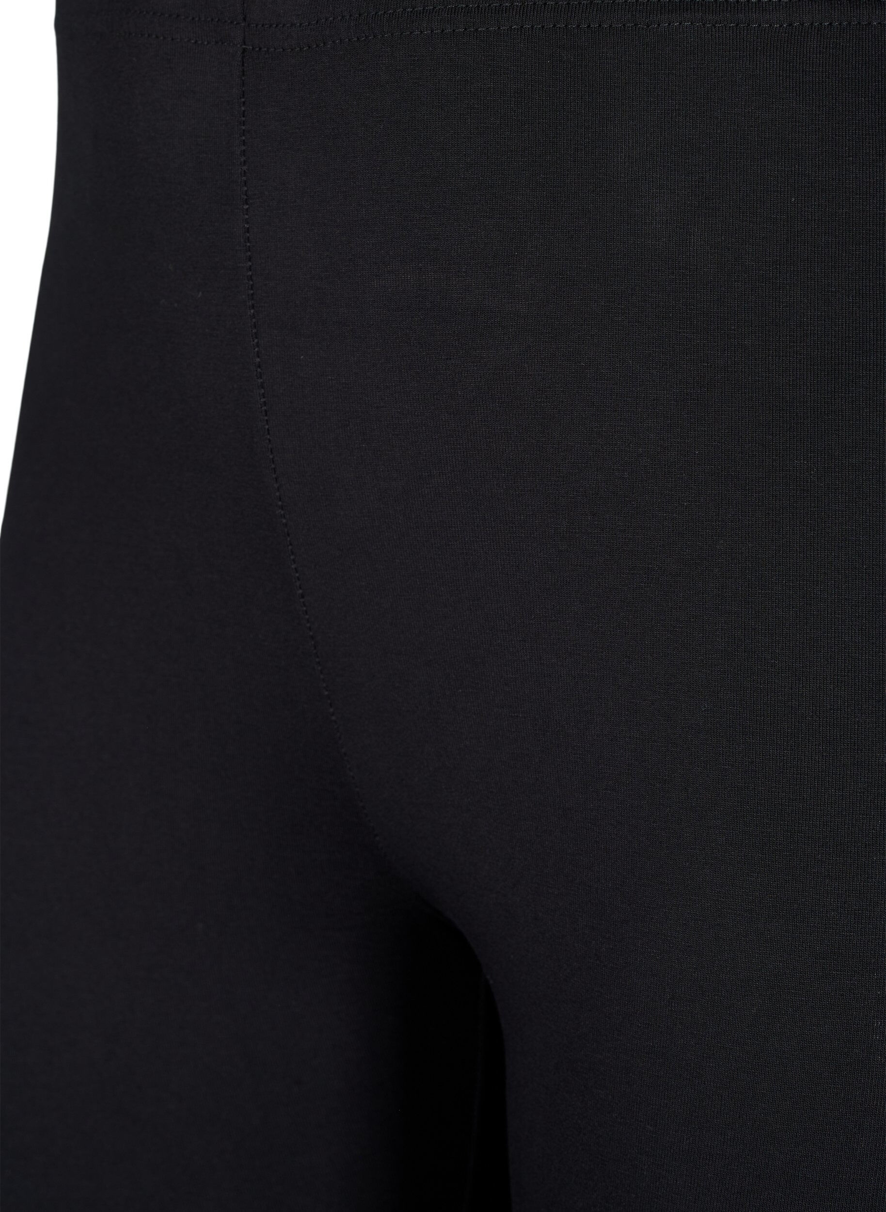 Zizzi 2-pack leggings en coton, Noir, Packshot image number 2