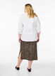 Midi-rok met split en luipaardprint, Bruin, Model image number 1