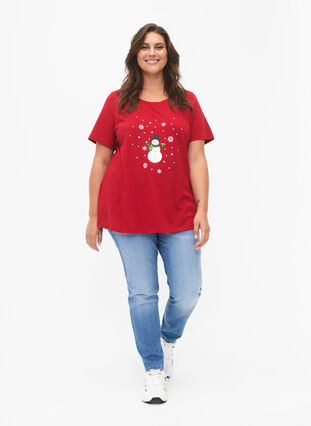 T-shirt de Noël à paillettes, Tango R. W. Snowman, Model image number 2