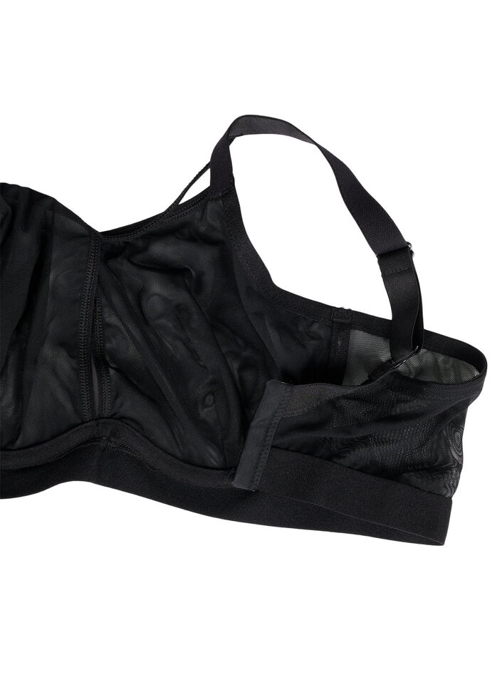 Soutien-gorge en maille avec détail, Black, Packshot image number 3