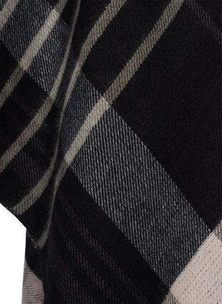 Long poncho chiné en tricot avec boucle, Black w. Petal Pink, Packshot image number 3