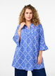 Tuniek met borduursel en strikdetail, Blauw, Model image number 0