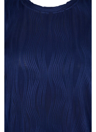 Blouse texturée à manches longues, Maritime Blue, Packshot image number 2