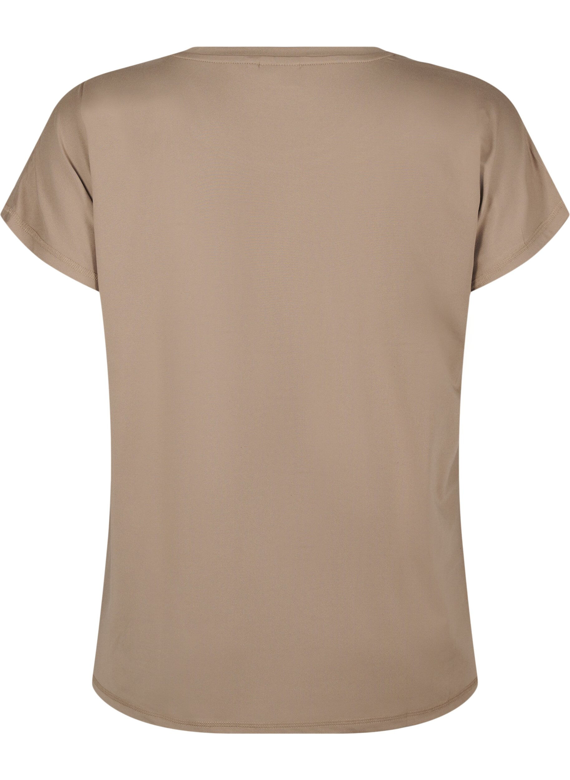 ZizziEffen gekleurd T-shirt voor sporten, Beige, Packshot image number 1