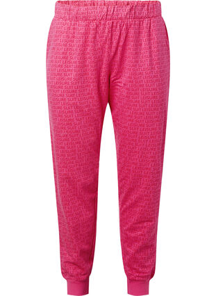 Pantalon de survêtement avec imprimé et poches, Hot Pink AOP, Packshot image number 0