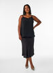 Viscose rok met een elastische taille, Zwart, Model image number 1