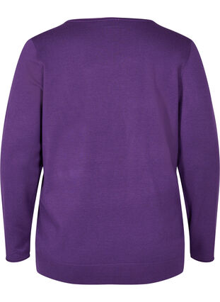 Blouse en tricot de couleur unie en mélange de viscose, Majesty, Packshot image number 1