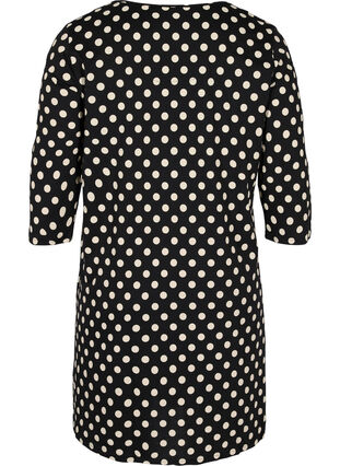 Robe de nuit en coton, Black W. Angora Dot, Packshot image number 1