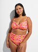 Bikinitop met beugel en patroon, Oranje, Model image number 1