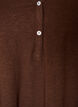 T-shirt &agrave; manches longues avec col V et boutons, Marron, Packshot image number 2
