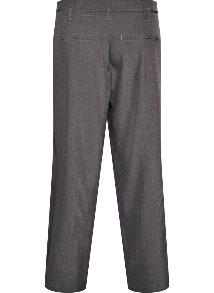 Pantalon de tailleur avec plis marqu&eacute;s et ceinture &agrave; nouer, Gris anthracite, Packshot image number 1