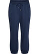 Sweatpants met hoge taille en trekkoord, Blauw, Packshot image number 0
