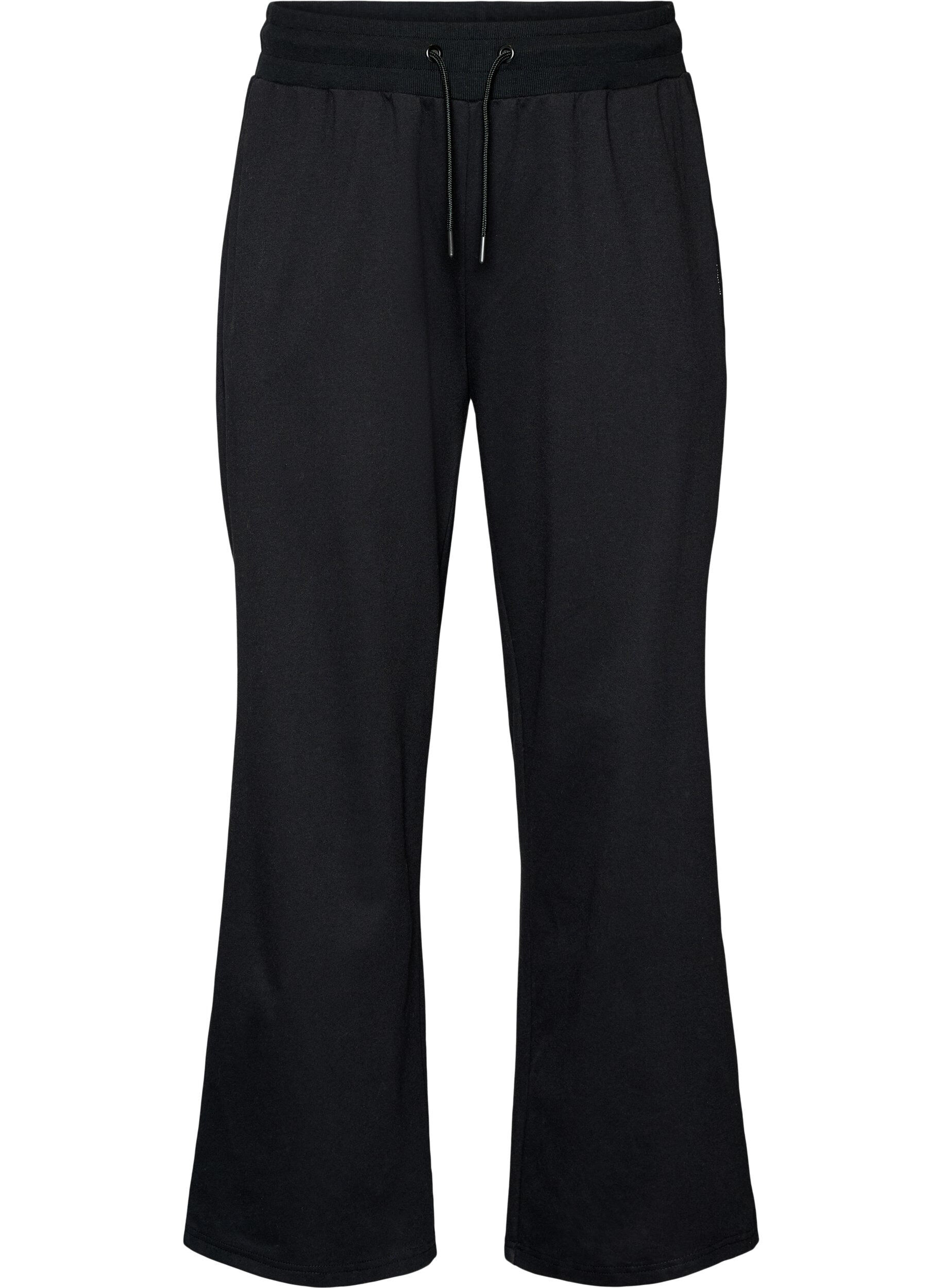 Pantalon d'entra&icirc;nement coupe ample avec taille haute