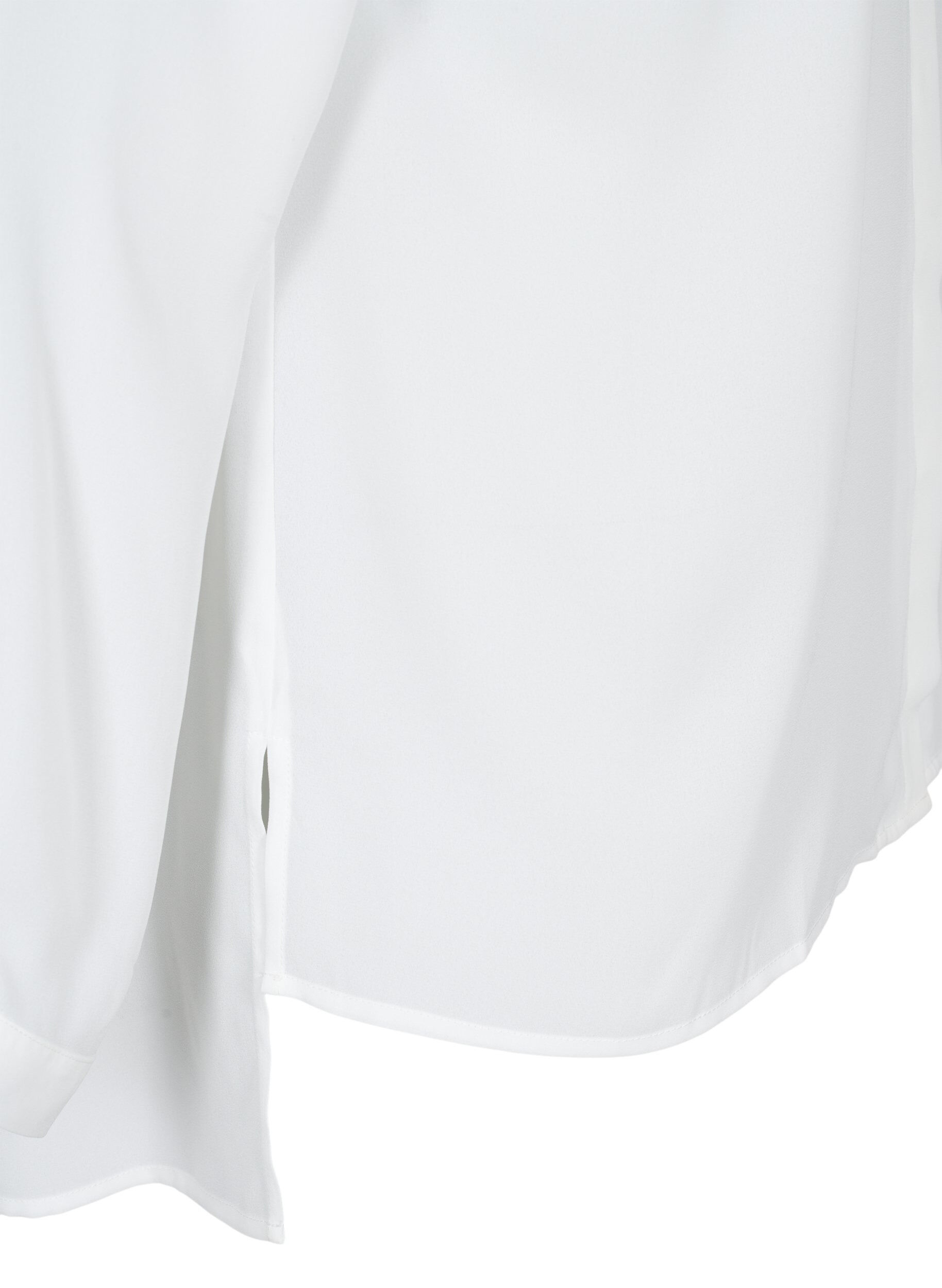 ZizziEffen shirt met V-hals, Bright White, Packshot image number 3