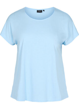 T-shirt en mélange coton, Chambray Blue, Packshot image number 0