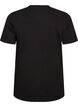 T-shirt en coton avec texte imprim&eacute;, Noir, Packshot image number 1