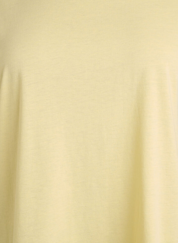 T-shirt met korte mouwen van katoenmix, Geel, Packshot image number 2
