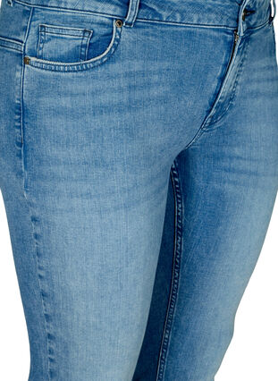 Slim fit Emily jeans met normale taillehoogte, Blue denim, Packshot image number 2