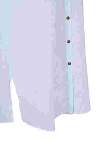 Robe chemise en coton à longues rayures, Blue Stripe, Packshot image number 3