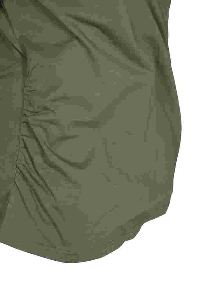 Katoenen blouse met 3/4 mouwen en wikkel, Thyme, Packshot image number 3