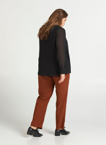 Klassieke broek met stretch, Caramel Cafe, Model image number 0