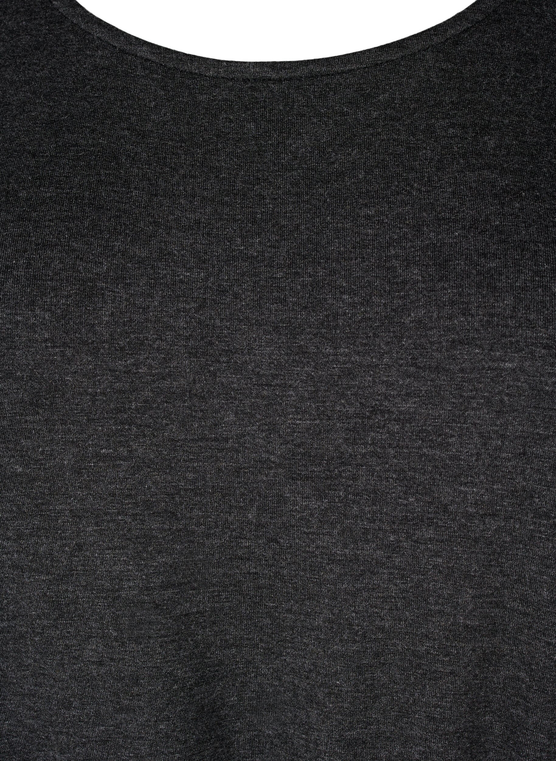 ZizziKorte jurk in jersey met strikceintuur, Grijs, Packshot image number 2