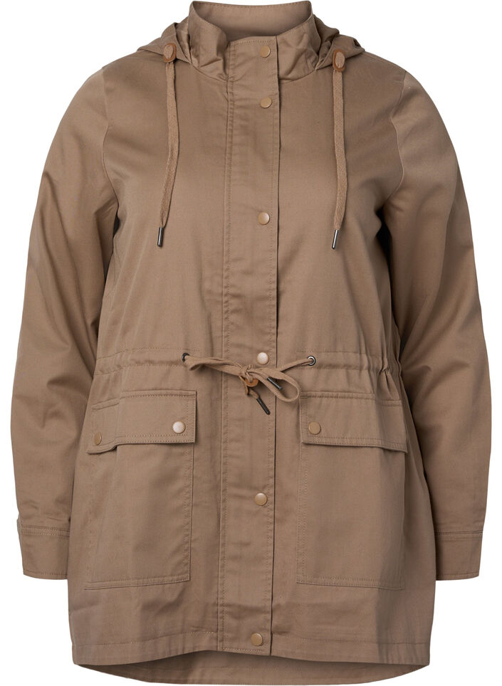 Lange parka met capuchon en zakken, Amphora, Packshot image number 0