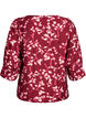 Blouse avec col en V et manches 3/4, Rouge, Packshot image number 1