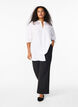 Lang viscose shirt met kanten detail, Bright White, Model image number 2