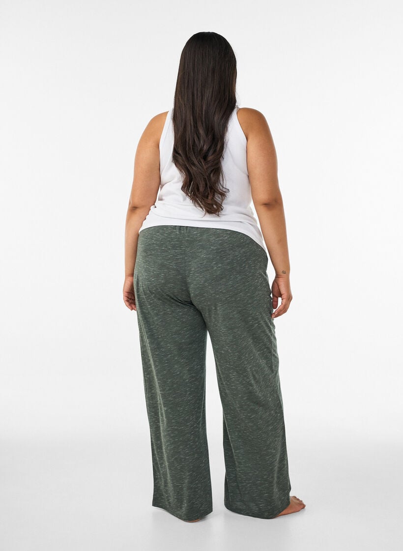 Pantalon en jersey &agrave; coupe ample avec poches, Vert, Model image number 2
