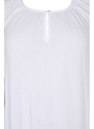 Viscose jurk met korte mouwen, Bright White, Packshot image number 2